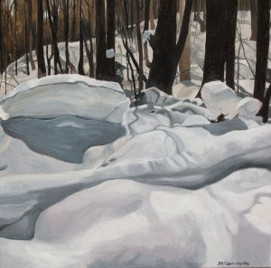 Snow Shadows Deerhurst, 2006, Oil on Canvas, 16" x 16"