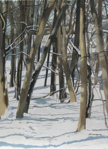 Trees, Lawrence Park, 2006, Oil on Canvas, 12" x 16"