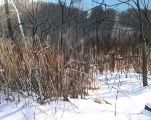 Brickworks Grasses , 2008, Oil on Canvas, 16" x 20"