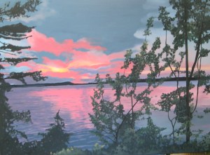 Kawartha Sunset, 2009, Oil on Canvas, 36" x 30"