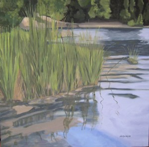 Grasses Buckhorn ,2010, 24 x 24,  Oil