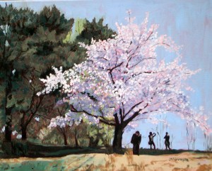 Cherry Blossoms # 4, 2012, 20 x 16, Oil on canvas