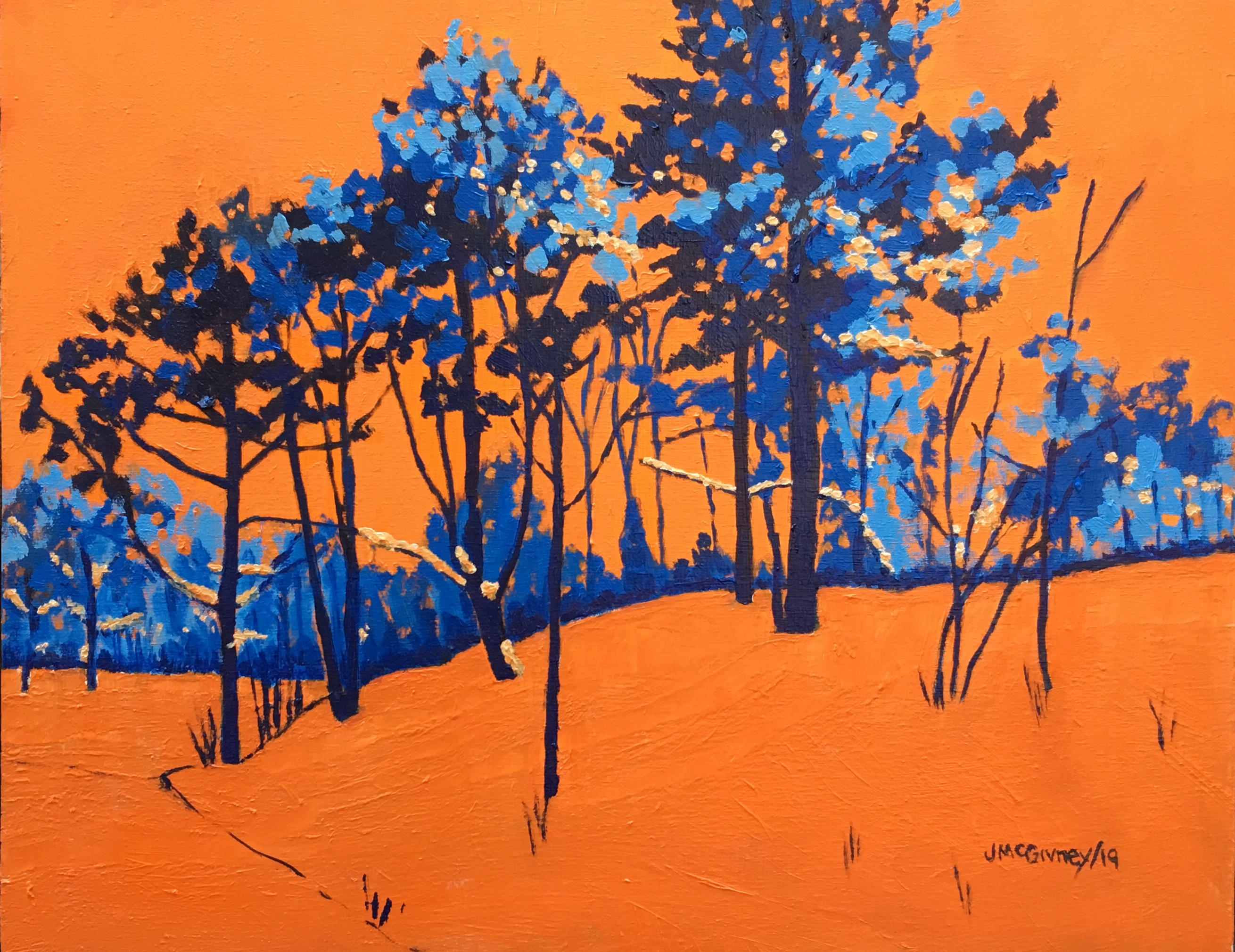 Orange and Blue 11 x 14 2019